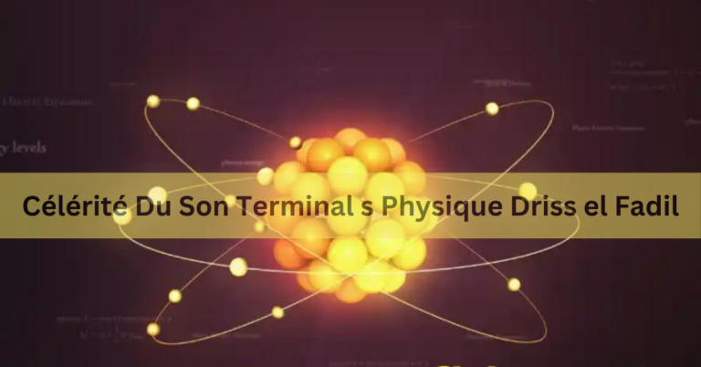 Célérité Du Son Terminal s Physique Driss el Fadil